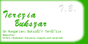 terezia bukszar business card